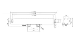 Linear Encoder 20x28mm 1um Linear Encoder Grating Ruler Sensor 0.001mm 50 100 150 200 250 300 350 400mm(50mm Travel-0.001mm)