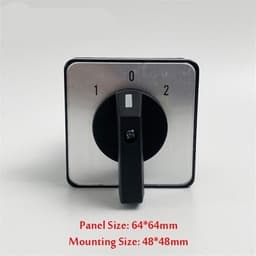 DIN Rail Rotary Cam Switch 32A 660V 2 Pole Dual Power Changeover