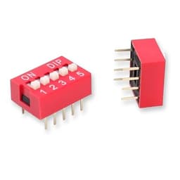 20PCS Red Toggle DIP Switch Module Spacing 2.54MM 24V Inline 1 3 4 5 6 7 8 9 10 12 PIN Quick Dial The Code(K061a024-DS-01)