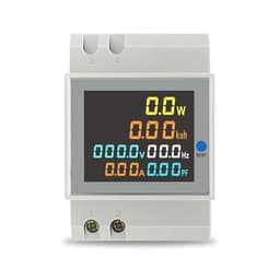 1pc AC 80-300V 0-100A Din Rail LED Voltmeter Ammeter Active Power Factor Energy Meter Voltage Volt Current Multi-Function(AC 250-450V LED)