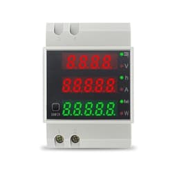 1pc AC 80-300V 0-100A Din Rail LED Voltmeter Ammeter Active Power Factor Energy Meter Voltage Volt Current Multi-Function(AC 250-450V LED)