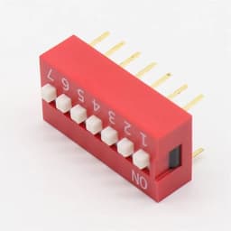 10 PC 2 line 14 IMC hot Pitch dip 2.54mm 7P Switch pin red