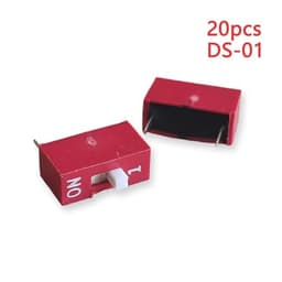 20PCS Red Toggle DIP Switch Module Spacing 2.54MM 24V Inline 1 3 4 5 6 7 8 9 10 12 PIN Quick Dial The Code(K061a024-DS-01)