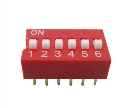 Switch DS-05 Red 6P DIP Switch 2.54mm 5 Position Encoder Switch Slide Switch 20PCS/LOT