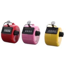 3 Pcs Manual Digital Counter with Finger Grip Knob, 4-digit Display