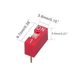 20pcs Double Row Dip Switch 1 Position, Slide Type Switch 2.54mm PCB Mountable On Off Toggle Switch for Circuit,Breadboard