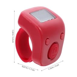 Rechargeable Finger Counter Digital Tally Counter, Silent Silicone Red