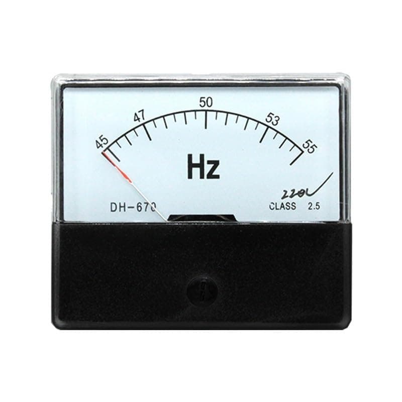DH-670 Pointer Type Frequency Meter 45-55HZ 380V 220V 100V Hertz 1Pcs(45-55Hz,380V)