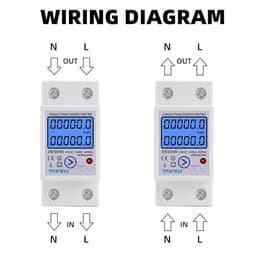 Din Rail LCD Backlight Single Phase Energy Meter kWh Power Consumption