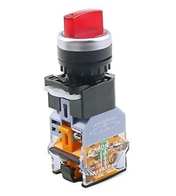 GUMMMY LA38-11XD/2 Rotary Push Button Switch with lamp 22MM 2 Position 3 Position Latching LED knob switches Multicolor Optional (Color : Red-3