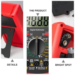 Dm850 Digital Multimeter, Handheld Volt Tester with Data Hold and Kickstand