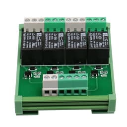 4 Channel Relay Module 1 SPDT DIN Rail Mount 12V 24V DC/AC Interface Relay Module 220V 230V 5VDC 1Pcs(FY-T734-5VDC)