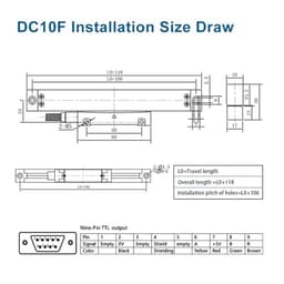 Linear Ruler 5um Optical Sensor Linear Encoder for Milling Machine