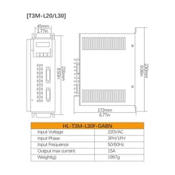 1pcs Hybrid AC Servo Driver TH-T3M-L30F-GABN Input Voltage 220VAC 3Phase/1Phase 50/60HZ Suit for 110 130 Servo Motor