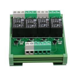 4 Channel Relay Module 1 SPDT DIN Rail Mount 12V 24V DC/AC Interface Relay Module 220V 230V 5VDC 1Pcs(FY-T734-5VDC)