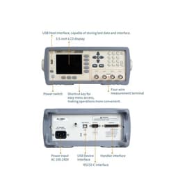 LCR Meter Desktop Electric Bridge LCR2000 Series Digital 10Hz to 300kHz Frequency Test 3.5inch LCD 0.05% Accuracy USB/RS232(100kHz LCR2100)