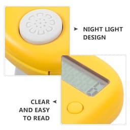 Yellow Finger Mounted Digital Counter Ring, Portable Luminous Plastic