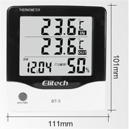 Indoor Temperature and Humidity Meter Home Hygrometer Alarm Clock Chimes the Whole Time