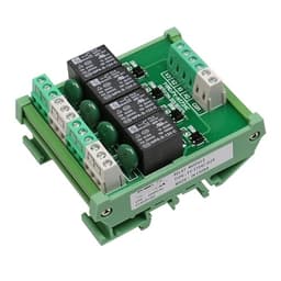 4 Channel Relay Module 1 SPDT DIN Rail Mount 12V 24V DC/AC Interface Relay Module 220V 230V 5VDC 1Pcs(FY-T734-5VDC)