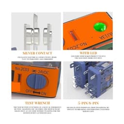 J13A 12A/8A Micro Voltage Plug-in Universal Intermediate Relay 5Pin/8Pin 12VDC/24VDC/220VAC & Base Sold Separately