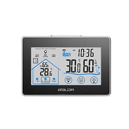 Digital LCD Thermometer Hygrometer Clock Temperature Humidity Meter Tester Comfort Level Indictor Touch Button