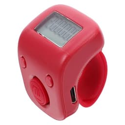 Rechargeable Finger Counter Digital Tally Counter, Silent Silicone Red