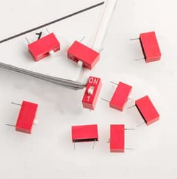 20pcs Double Row Dip Switch 1 Position, Slide Type Switch 2.54mm PCB Mountable On Off Toggle Switch for Circuit,Breadboard