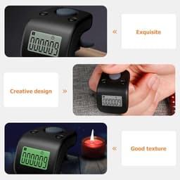 Rechargeable Finger Digital Tally Counter Ring, 6 Digit