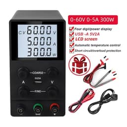 DC Power Supply Variable,0-30V 0-10A Adjustable Switching DC Regulated Bench Power Supply,Coarse and Fine Adjustment(LCD Screen 60V5A)