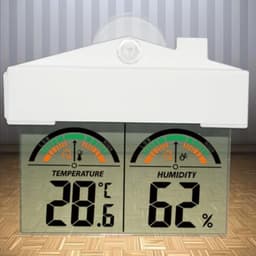 Temperature Humidity Meter Large LCD Window Display with Suction Cup