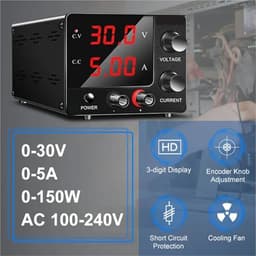 Adjustable Lab Power Supply 0-30V 0-5A SPS-E305 Voltage Regulator Workbench
