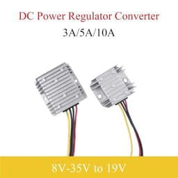 DC 8V-35V to 19V Power Converter 3A 5A 10A Voltage Stabilizer Automotive Power Supply Moudle Waterproof for Car(3A Small Case)