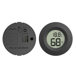 ABS Circular Embedded Electronic Digital Temperature Humidity Meter(D)