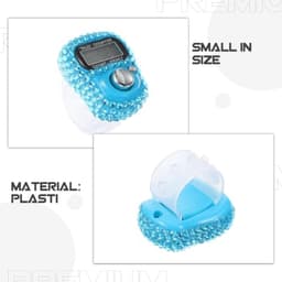 Blue Rhinestone Finger Tally Counter, Mini Ring Digital Hand Counter
