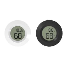 ABS Circular Embedded Electronic Digital Temperature Humidity Meter(D)