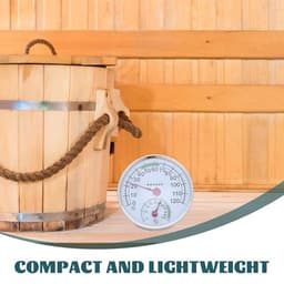 Sauna Temperature and Humidity Meter Wall Mount Metal Glass Indoor Monitor