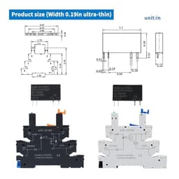10PCS DIN Rail Mounted Solid State Relay Slim SSR Module DC Control AC 6A SSR-41FDA/DD 3-32V 24-250V 5-60V
