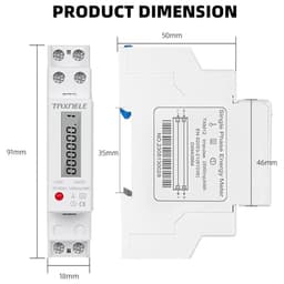 Wire Digital Wattmeter Power Consumption Analog Energy Meter