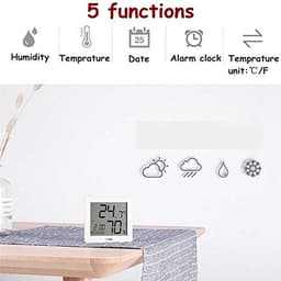 LCD Display Electric Temperature and Humidity Meter Thermometer & Hygrometer W/Clock Time Date Hygrothermograh