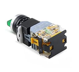 GUMMMY LA38-11XD/2 Rotary Push Button Switch with lamp 22MM 2 Position 3 Position Latching LED knob switches Multicolor Optional (Color : Red-3