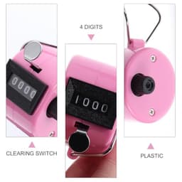 3 Pcs Manual Digital Counter with Finger Grip Knob, 4-digit Display