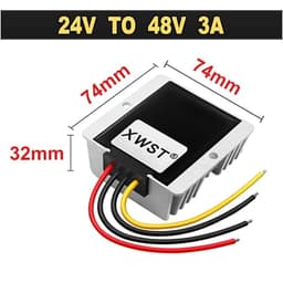 Converter 24V Step Up to 48V Boost Solar Inverter 1~40A Voltage Regulator to Module Waterproof(3A Aluminum L)