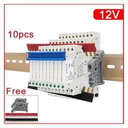 10pcs Rail Relay 5V 12V 24V Slim Relay Module 41F 6A 41F-5-ZS 41F-12-ZS 41F-24-ZS 30VDC(10PCS 12V)