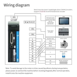 220V 3000RPM IP65 AC Servo Motor Controller Kit 200W400W600W750W1000W AC Servo Motor Drivers Kit for Intelligent Home(200W Increment 17)
