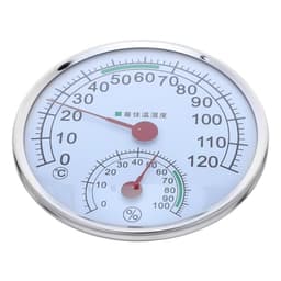 Sauna Temperature and Humidity Meter Wall Mount Metal Glass Indoor Monitor