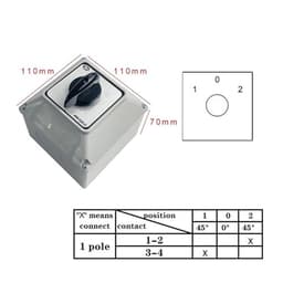 LW26-32/1M Changeover Rotary Cam Gear Switch 32A Waterproof Box Selector