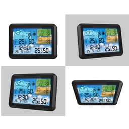 ABS Square Multi-Functional Indoor Outdoor Temperature Humidity Meter
