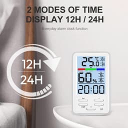 ABS Color Screen Digital Display Temperature Humidity Meter Indoor Household Wall-Mounted Type