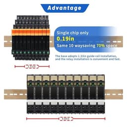 10PCS DIN Rail Mounted Solid State Relay Slim SSR Module DC Control AC 6A SSR-41FDA/DD 3-32V 24-250V 5-60V