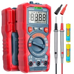 AstroAI M4K0R 4000 Counts Auto-Ranging 1.5v/9v/12v Battery Voltage Multimeter and AstroAI CM2KOR Digital Clamp Meter 2000 Counts